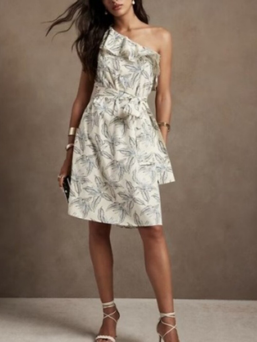 Banana Republic Factory One Shoulder Dress Coastal Resortwear European Vacation